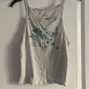 Pacsun graphic mushroom tank top